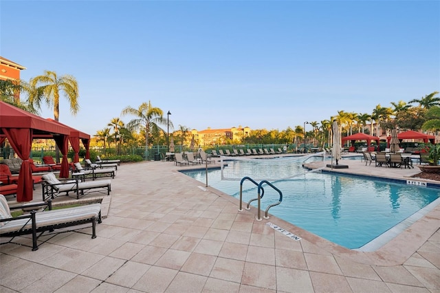 2741 Via Cipriani Unit 916A, Clearwater, FL 33764 - community pool featuring a patio and a gazebo