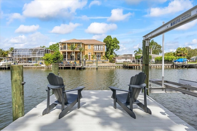 3956 Versailles Dr, Tampa, FL 33634 - dock area featuring a water view and a residential view