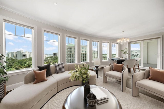 125 Belleview Blvd Unit 503, Belleair, FL 33756 - sunroom with a chandelier
