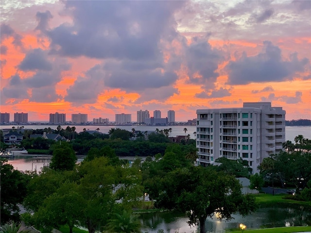 125 Belleview Blvd Unit 503, Belleair, FL 33756 - view of property with a skyline view and a water view