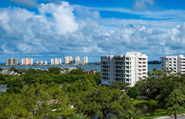 125 Belleview Blvd Unit 503, Belleair, FL 33756 - water view with nearby urban area and a tree filled landscape