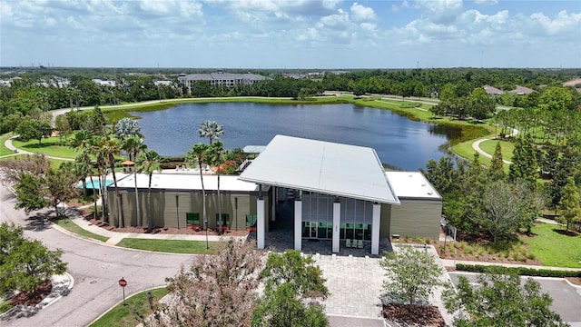 5611 Del Coronado Dr, Apollo Beach, FL 33572 - drone / aerial view of a large body of water and a tree filled landscape