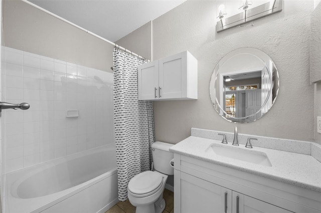 5000 Culbreath Key Way Unit 1-112, Tampa, FL 33611 - bathroom with vanity, shower / bath combo with shower curtain, and tile patterned flooring