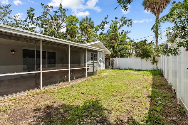 358 Highland Shores Dr, Ellenton, FL 34222 - fenced backyard featuring a sunroom