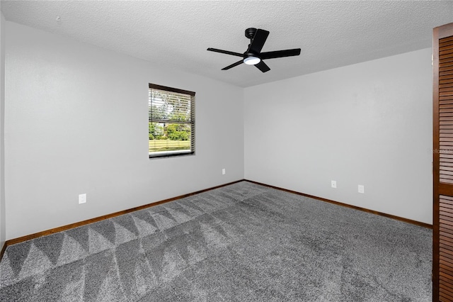 11203 Egret Nest Ct, Riverview, FL 33569 - carpeted empty room featuring a ceiling fan and a textured ceiling