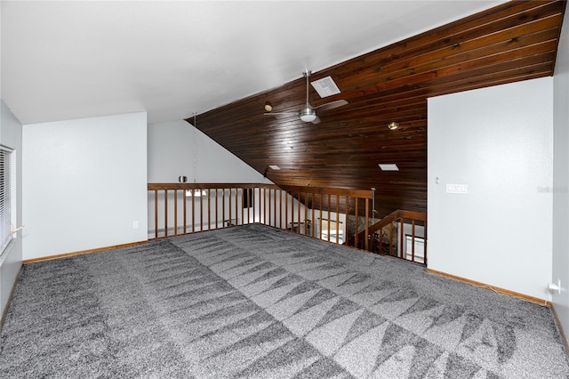 11203 Egret Nest Ct, Riverview, FL 33569 - bonus room with carpet flooring, lofted ceiling, and ceiling fan