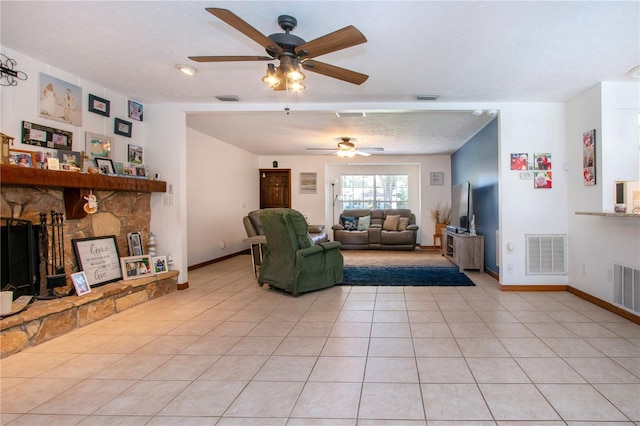 4205 Helene Pl, Valrico, FL 33594 - living room featuring ceiling fan and light tile patterned floors