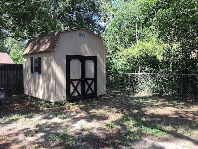 4205 Helene Pl, Valrico, FL 33594 - view of shed featuring a fenced backyard