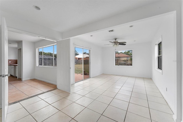 1041 SE Spinnaker Ave, Saint Lucie West, FL 34983 - unfurnished room with light tile patterned floors, plenty of natural light, and ceiling fan