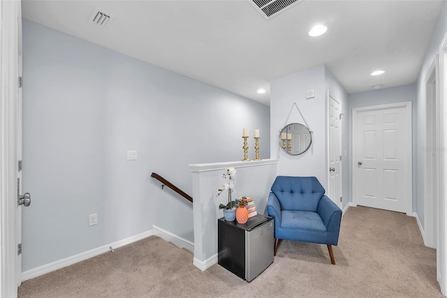 7124 Summer Holly Pl, Riverview, FL 33578 - sitting room with an upstairs landing, carpet flooring, and recessed lighting