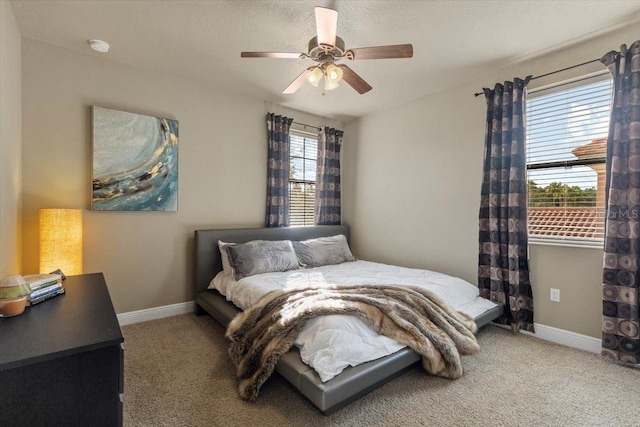 8358 Dunham Station Dr, Tampa, FL 33647 - bedroom with carpet floors and ceiling fan