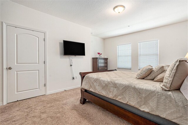 5521 Yellowfin Ct, New Port Richey, FL 34652 - carpeted bedroom with baseboards and a textured ceiling