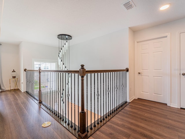 7700 Bronze Oak Dr, Wesley Chapel, FL 33545 - hallway with dark wood-style flooring and recessed lighting