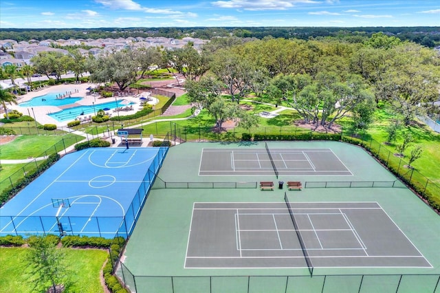 12838 Wildflower Meadow Dr, Riverview, FL 33579 - bird's eye view of a pool area