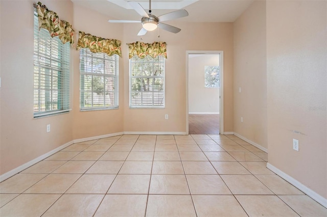 5283 Bevens Ave, Spring Hill, FL 34608 - unfurnished room featuring ceiling fan and light tile patterned floors