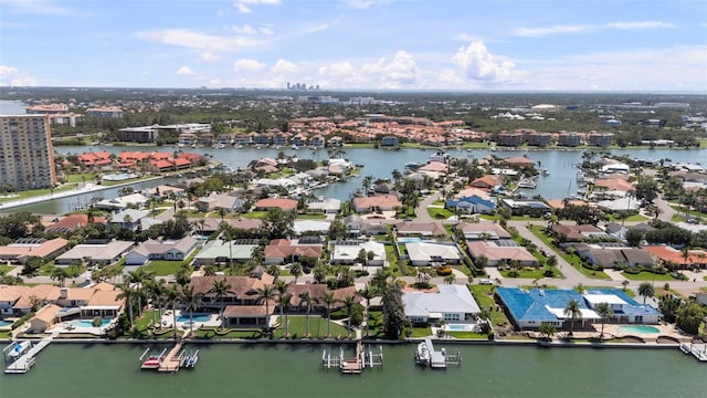 5884 51st St S, Saint Petersburg, FL 33715 - aerial perspective of suburban area featuring a large body of water