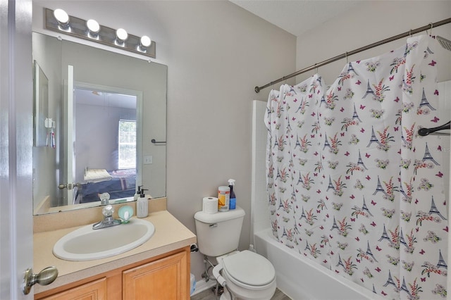 5717 Fishhawk Ridge Dr, Lithia, FL 33547 - full bathroom featuring vanity and shower / bath combo with shower curtain