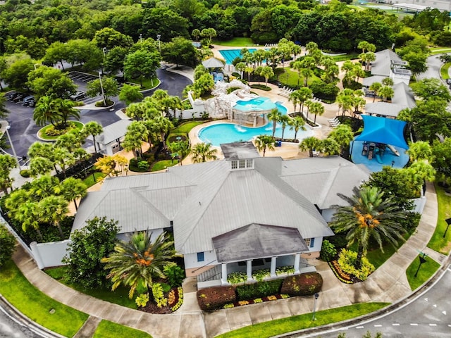 5717 Fishhawk Ridge Dr, Lithia, FL 33547 - aerial view of a pool area