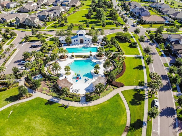 5717 Fishhawk Ridge Dr, Lithia, FL 33547 - aerial view of residential area featuring a pool