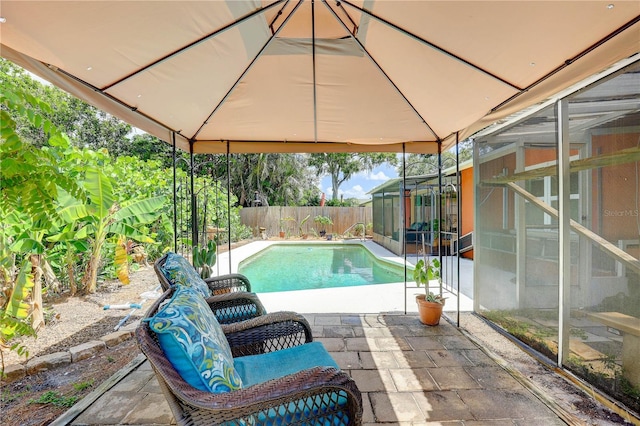 6865 Circle Creek Dr, Pinellas Park, FL 33781 - view of pool with a patio area and a lanai