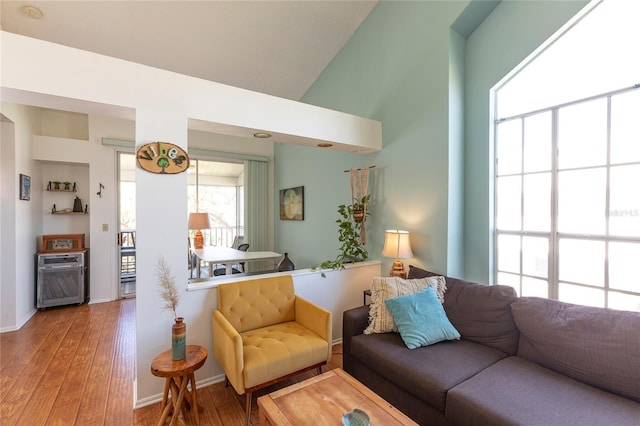 112 Sun Isle Cir Unit 112, Treasure Island, FL 33706 - living area featuring wood finished floors and baseboards