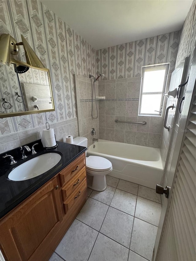 11423 77th Ave, Seminole, FL 33772 - bathroom with vanity, shower / washtub combination, and tile patterned flooring