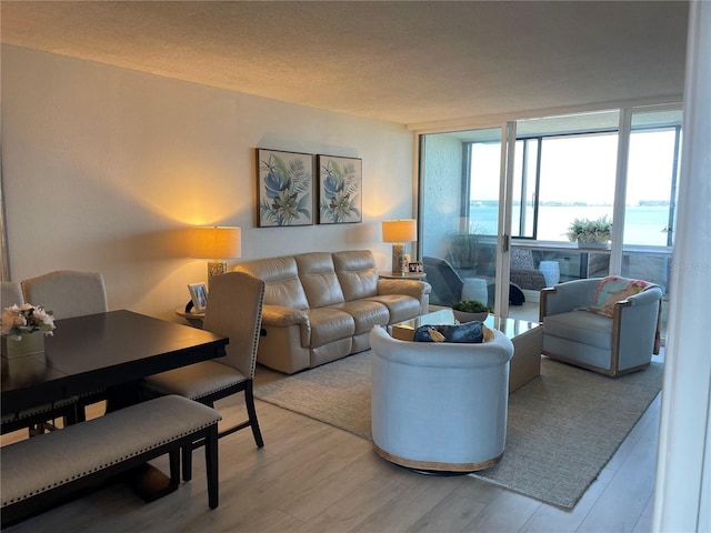 2617 Cove Cay Dr Unit 707, Clearwater, FL 33760 - living area with a wall of windows and light wood-style floors