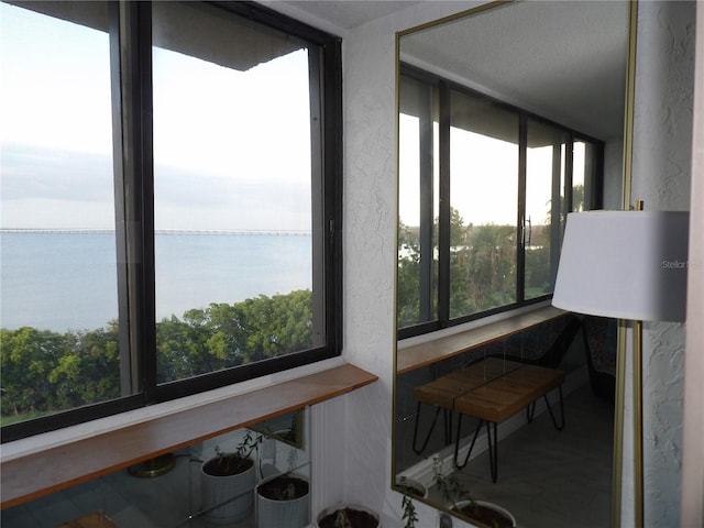 2617 Cove Cay Dr Unit 707, Clearwater, FL 33760 - sunroom with a water view and healthy amount of natural light