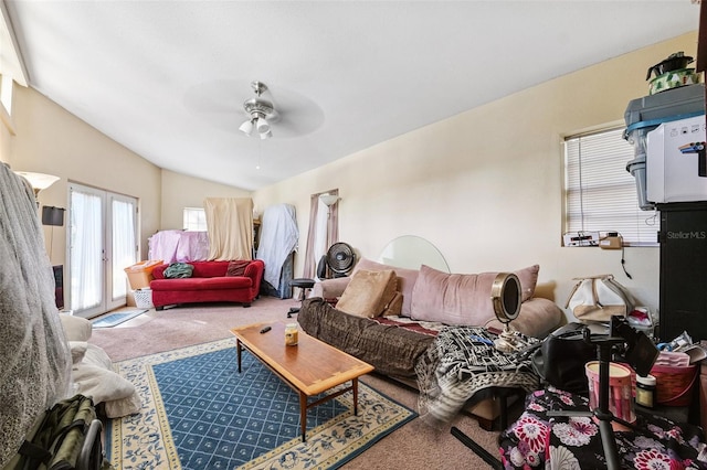14803 Tulip Dr, Tampa, FL 33613 - living room featuring carpet flooring and ceiling fan