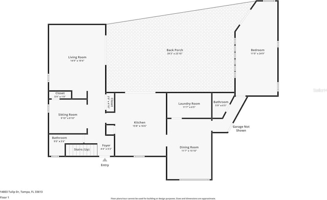 14803 Tulip Dr, Tampa, FL 33613 - view of home floor plan