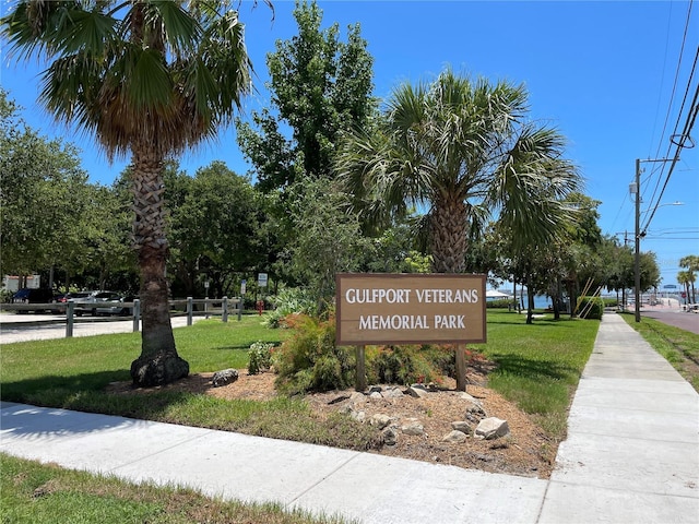 2807 Miriam St S, Gulfport, FL 33711 - community sign with a yard