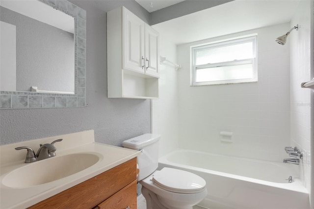 1806 11th St SW, Largo, FL 33778 - bathroom with vanity, shower / washtub combination, and a textured wall