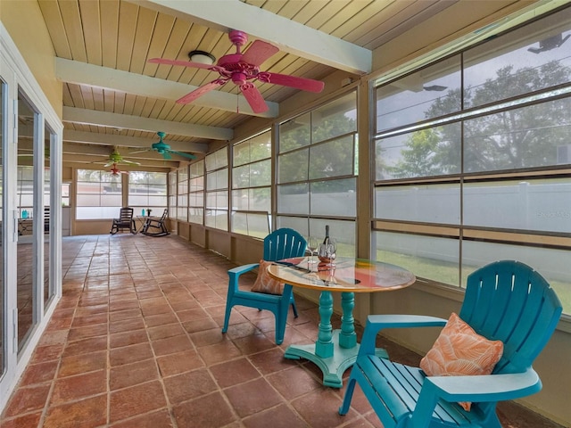3944 49th Ave S, Saint Petersburg, FL 33711 - sunroom featuring a ceiling fan