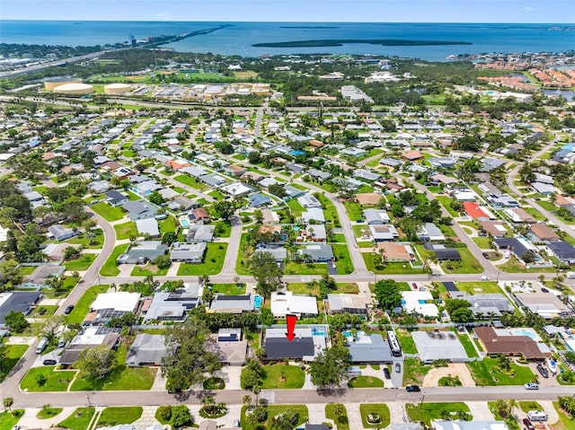 3944 49th Ave S, Saint Petersburg, FL 33711 - aerial overview of property's location with a nearby body of water