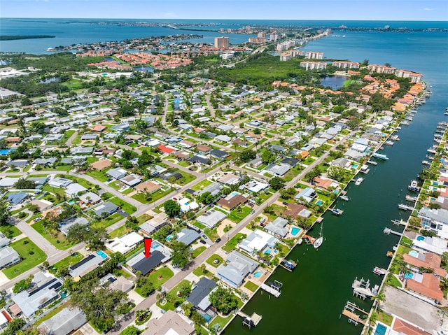 3944 49th Ave S, Saint Petersburg, FL 33711 - aerial view of property's location featuring a nearby body of water