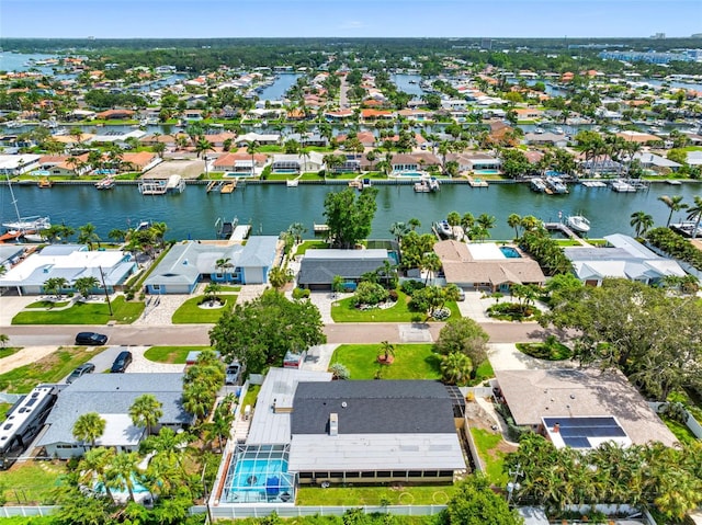 3944 49th Ave S, Saint Petersburg, FL 33711 - aerial perspective of suburban area featuring a large body of water
