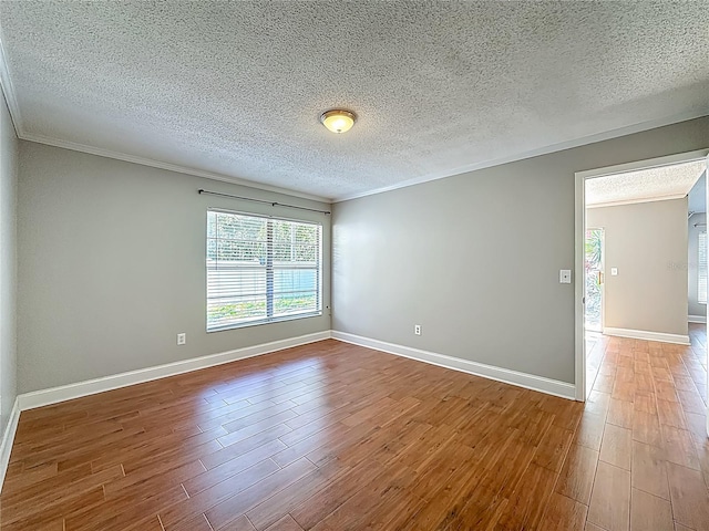 6001 Lemon Tree Ct, Tampa, FL 33625 - spare room featuring ornamental molding, wood finished floors, and a textured ceiling