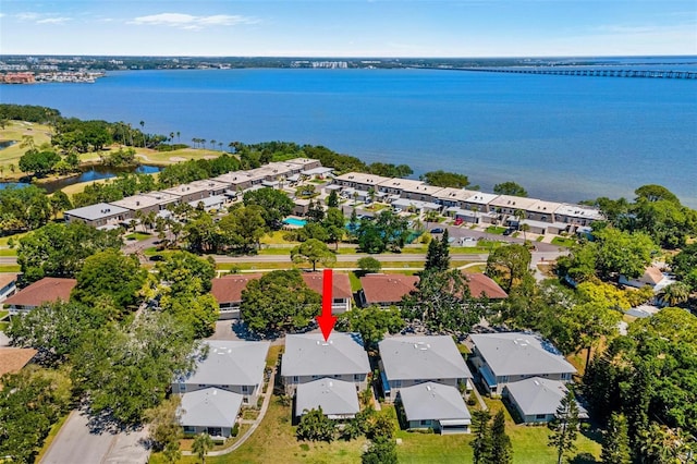 1813 Bough Ave Unit B, Clearwater, FL 33760 - aerial perspective of suburban area featuring a large body of water