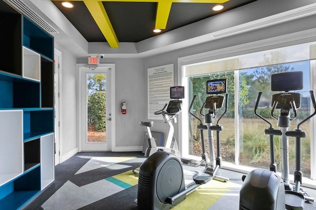 33854 Floating Heart Ct, Wesley Chapel, FL 33545 - exercise area featuring recessed lighting