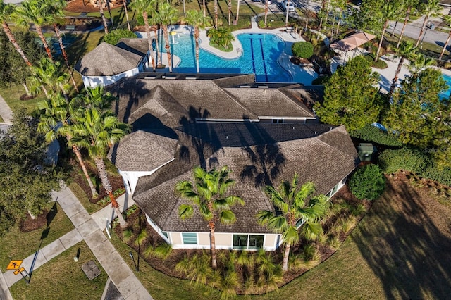 33854 Floating Heart Ct, Wesley Chapel, FL 33545 - aerial view of property and surrounding area with a pool