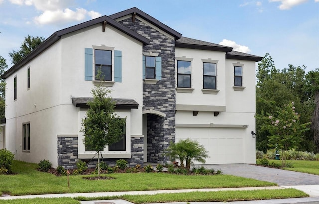 12758 Oak Hill Way, Parrish, FL 34219 - view of front of house with stone siding and stucco siding