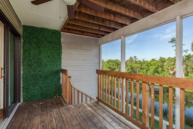 9660 Tara Cay Ct Unit 38, Seminole, FL 33776 - wooden deck with ceiling fan