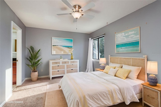 9660 Tara Cay Ct Unit 38, Seminole, FL 33776 - bedroom with carpet flooring and a ceiling fan