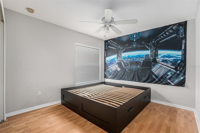 10039 Creek Bluff Dr, Riverview, FL 33578 - bedroom featuring wood finished floors and ceiling fan