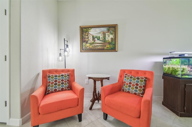 28568 Tranquil Lake Cir, Wesley Chapel, FL 33543 - sitting room featuring baseboards and tile patterned flooring