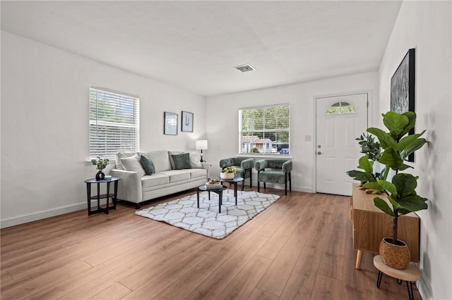 1743 Fulton Ave, Clearwater, FL 33755 - living area with wood finished floors and baseboards