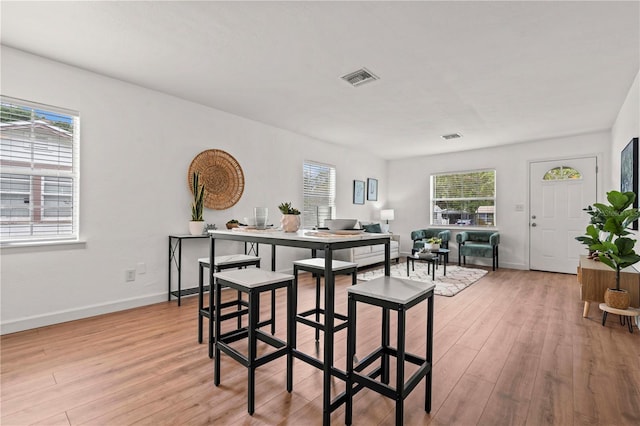 1743 Fulton Ave, Clearwater, FL 33755 - dining room with light wood-type flooring