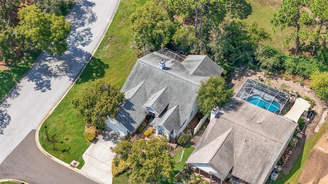 2182 Trevor Rd, Palm Harbor, FL 34683 - view from above of property featuring a pool