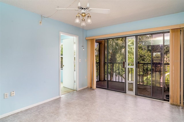 635 30th Ave W Unit F309, Bradenton, FL 34205 - spare room featuring ceiling fan and finished concrete flooring