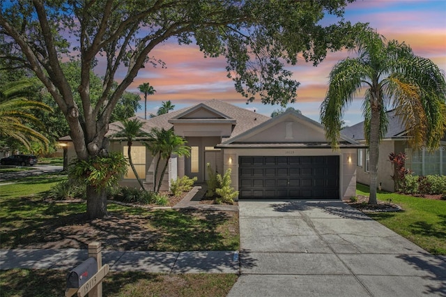 19113 Golden Cacoon Pl, Lutz, FL 33558 - single story home featuring stucco siding, a garage, and driveway
